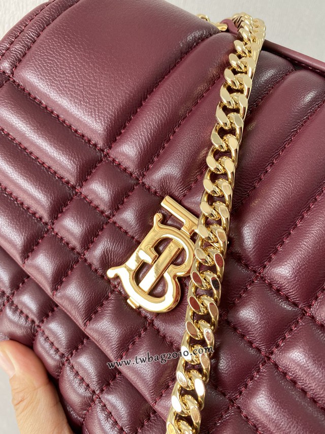 Burberry專門店新款羔羊皮Thomas專屬標識女包 巴寶莉手提單肩斜挎鏈條包 yxb1354